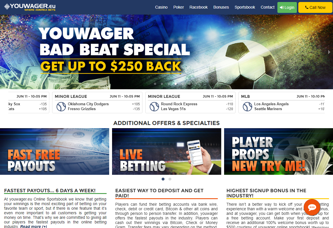 YouWager.eu USA Sportsbook Review + Free Bonus Bets